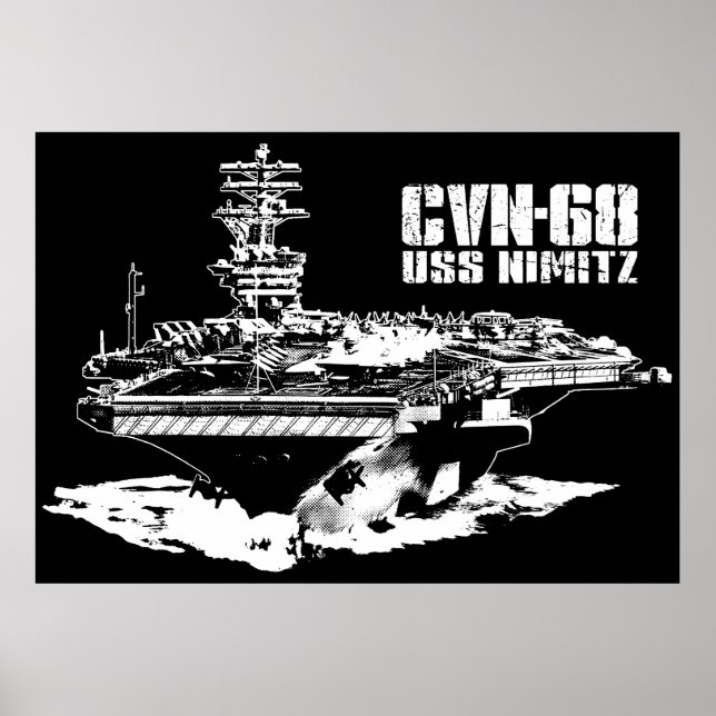 Poster Porte-avions Nimitz Print (Devant)