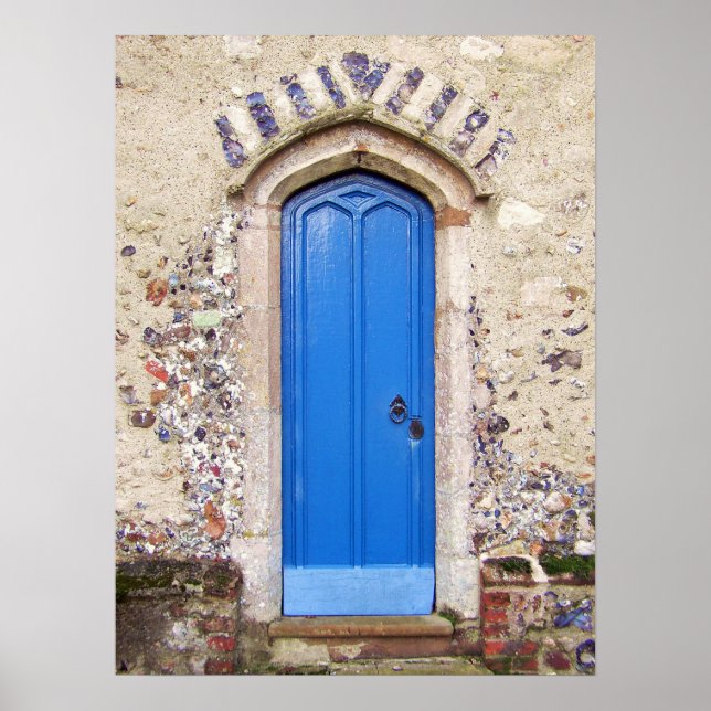 Poster Porte bleue ancienne (Devant)