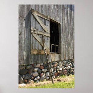 Poster Porte de la grange projetée
