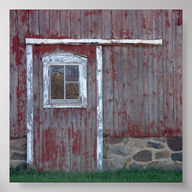 Poster Porte de la grange rouge (Devant)