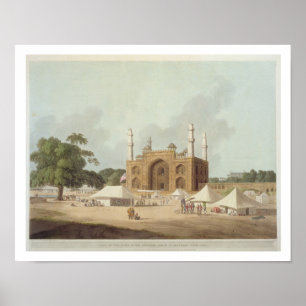 Poster Porte de la Tombe de l'Empereur Akbar (1542-1605),
