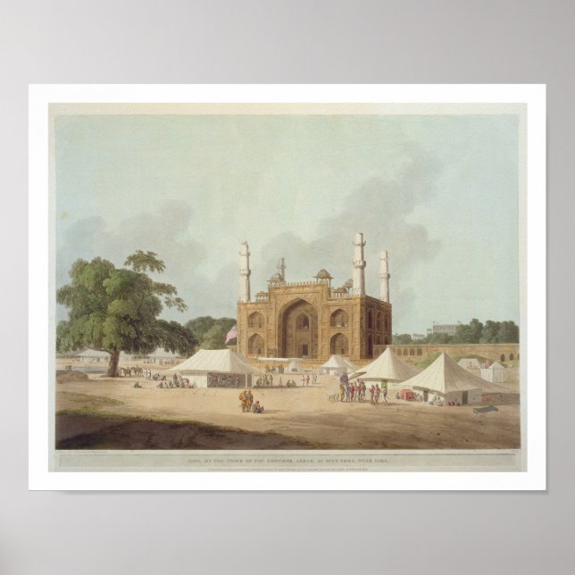 Poster Porte de la Tombe de l'Empereur Akbar (1542-1605), (Devant)