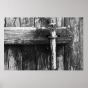Poster Porte de la vieille grange