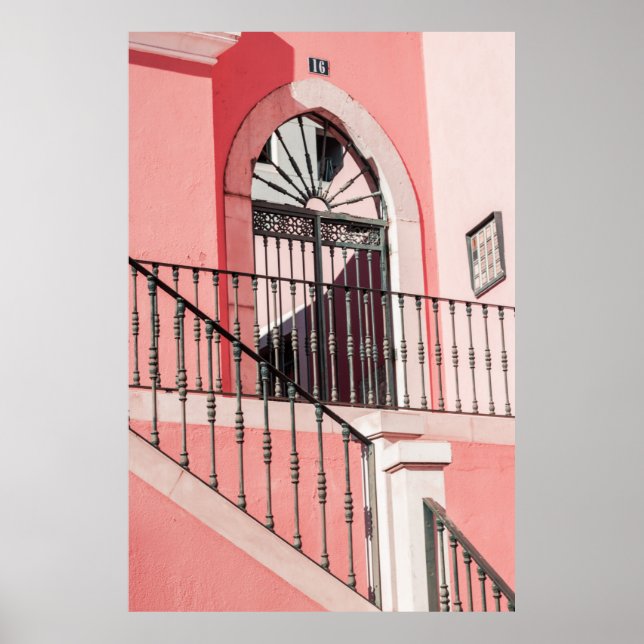 POSTER PORTE DE MÉTAL NOIR (Devant)