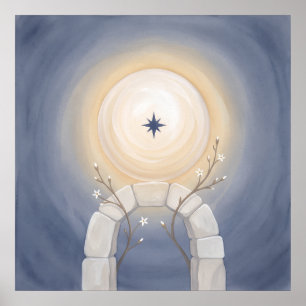 Poster Porte des Étoiles Guidance Divine Art Spirituel de