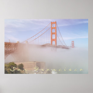 Poster Porte d'or et brouillard