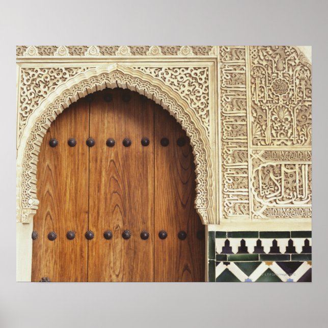 Poster Porte du palais de l'Alhambra à Grenade, Espagne 2 (Devant)