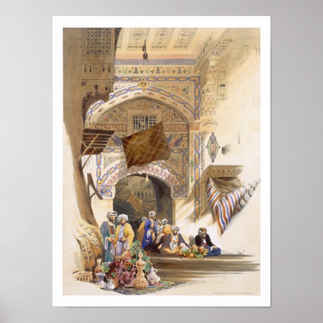 Poster Porte d'un bazar, Grand Cairo, pub. 1846 (litho (Devant)