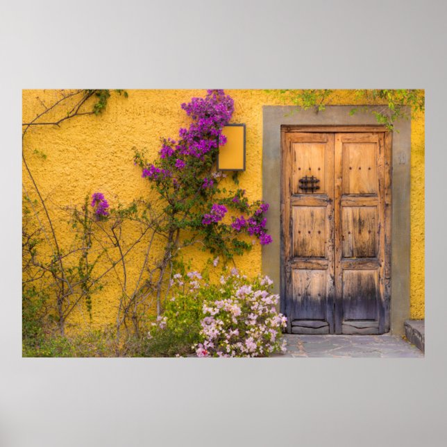 Poster Porte en bois (Devant)