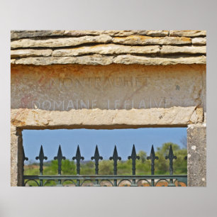 Poster Porte et clé de voûte sculptée avec Montrachet,