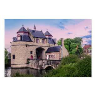 Poster Porte historique de la ville à Bruges