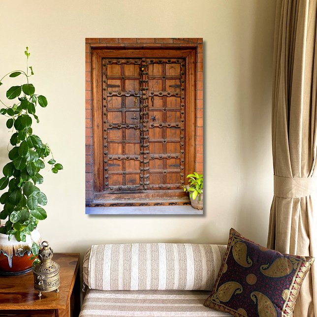 Poster Porte indienne en bois (Créateur téléchargé)