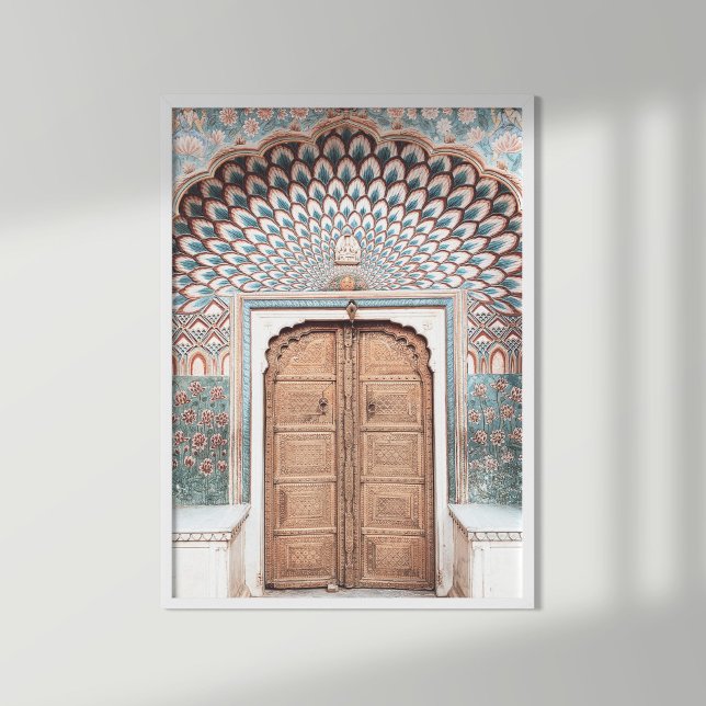 Poster Porte marocaine Turquoise en terre cuite (Créateur téléchargé)
