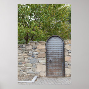 Poster Porte métallique et mur