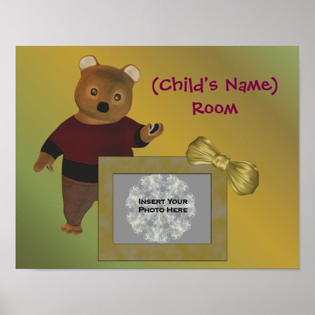 Poster Porte mignonne Enfants Porte personnalisée Photo m (Devant)