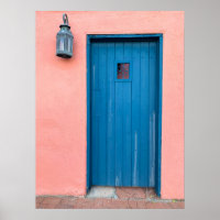 Porte rose et bleu Vintage Tucson Arizona Photo