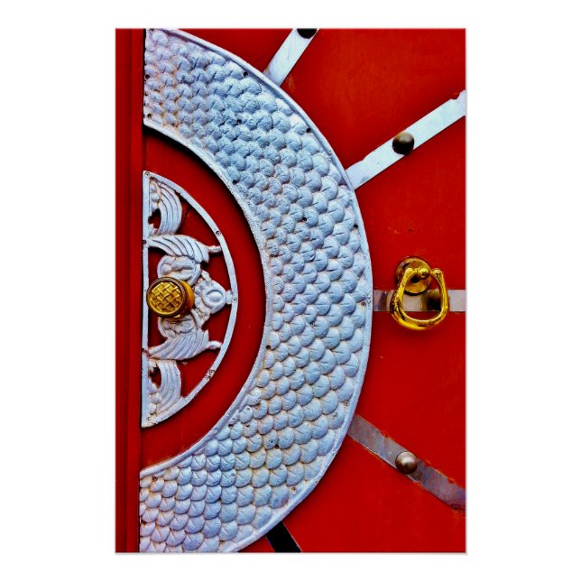 Poster Porte rouge (Devant)