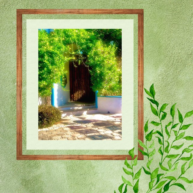 Poster Porte Rustique Avec Foliage (Créateur téléchargé)