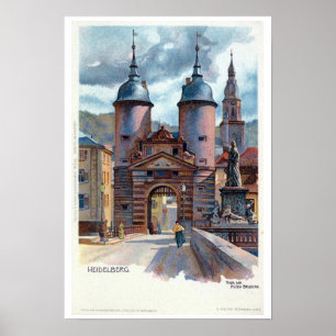 Poster Porte vintage du Litho Heidelberg