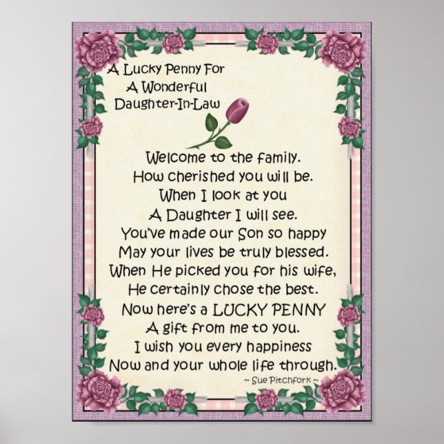 Poster Portefeuille-fille-belle-fille-Lucky Penny-colle (Devant)