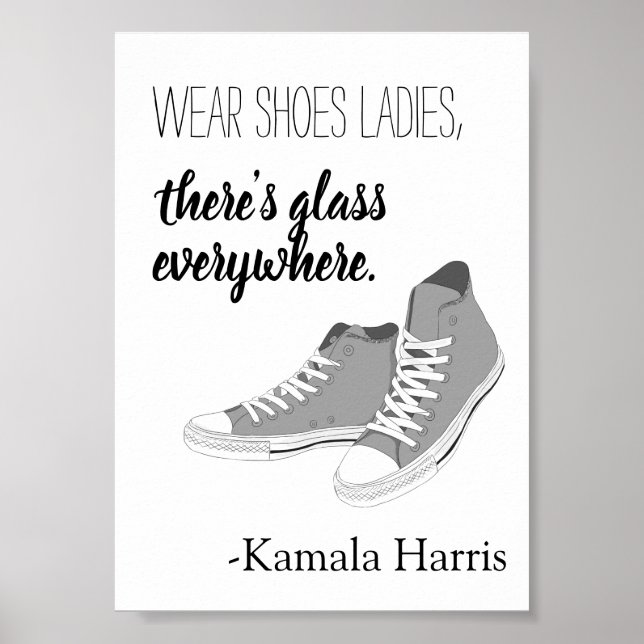 Poster Porter des chaussures dames Il y a du verre Kamala (Devant)