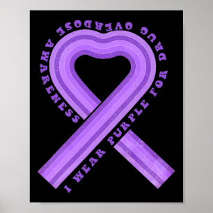 Poster Porter le violet pour la sensibilisation à la surd