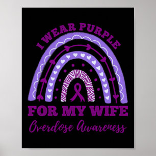 Poster Porter le violet pour ma femme Sensibilisation à l