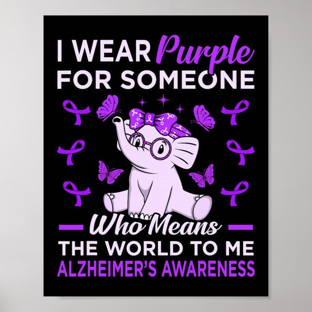 Poster Porter le violet pour quelqu'un La maladie d'Alzhe (Devant)
