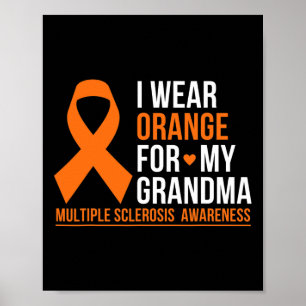 Poster Porter Orange Pour Ma Grand-Mère Sclérose En Plaqu
