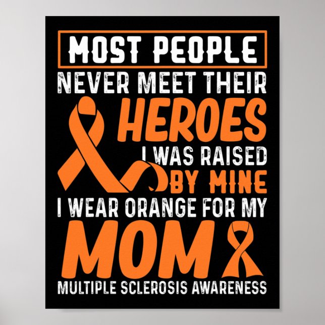 Poster Porter Orange pour ma mère Sclérose en plaques (Devant)