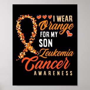 Poster Porter Orange Pour Mon Fils Leucémie Cancer Sensib