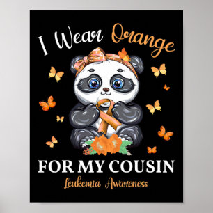 Poster Porter Orange Pour Mon Panda De Sensibilisation À