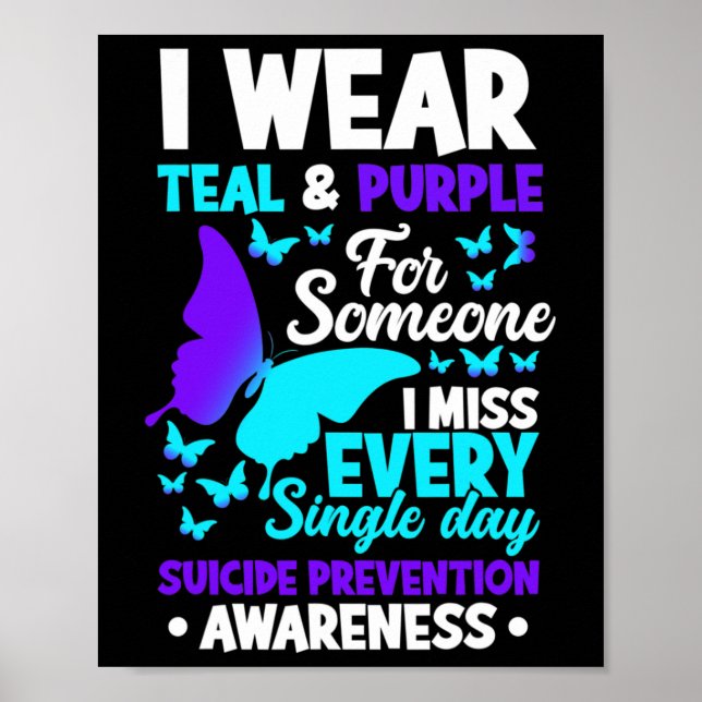 Poster Porter Turquoise &amp ; Purple Pour Quelqu'Un Qui  (Devant)