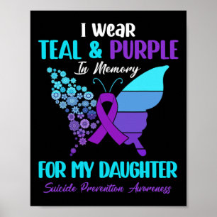 Poster Porter Turquoise Violet En Mémoire De La Fille Sui