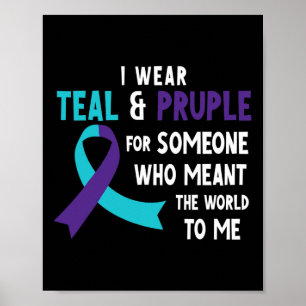 Poster Porter Turquoise Violet Pour Quelqu'Un Prévention 