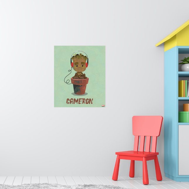 Poster Porter un casque Groot (Pépinière 1)