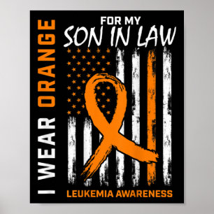 Poster Porter Un Fils Orange Dans La Loi Leucémie Sensibi
