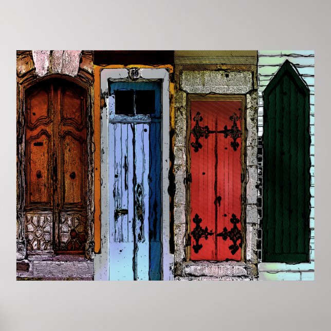 Poster Portes Alignées (Devant)