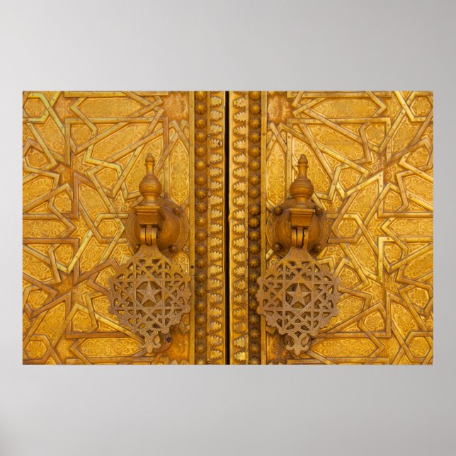 Poster Portes de fissures complexes du palais de Fès (Devant)