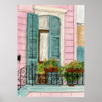 Poster Portes de la Nouvelle-Orléans avec éclats