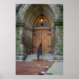 Poster Portes de l'ancienne église à Detroit
