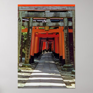 Poster Portes de Torii - Kyoto, Japon, Asie