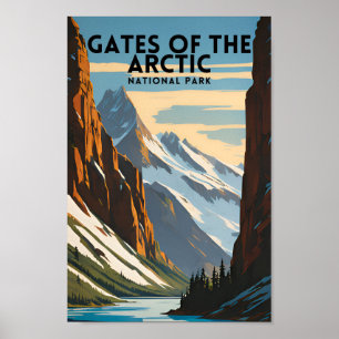 Poster Portes du parc national de l'Arctique Vintage
