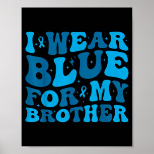 Poster Portez du bleu pour mon frère T1d diabète de type 