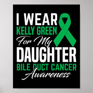 Poster Portez Kelly Green pour le cancer des voies biliai