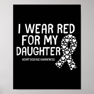 Poster Portez Le Rouge Pour Ma Fille Mort Coeur Congénita