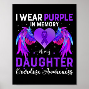 Poster Portez Le Violet En Mémoire De Ma Fille Surdose À