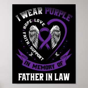 Poster Portez Le Violet En Mémoire De Mon Père En Droit P