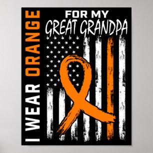 Poster Portez Orange pour la sensibilisation à la leucémi