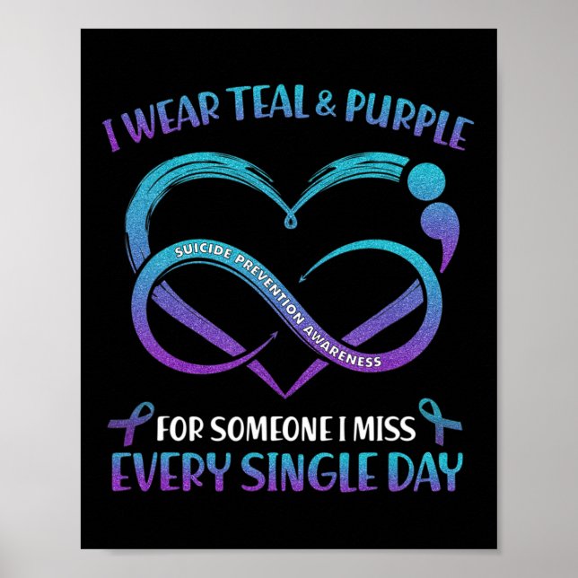 Poster Portez Turquoise Et Violet Pour Quelqu'Un Qui Me M (Devant)
